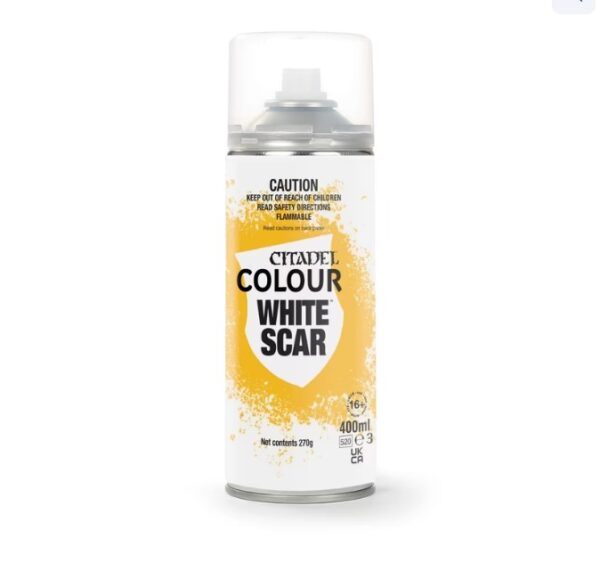 White Scar Spray Paint | Game Shop Romsey | Warhammer